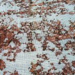 277 × 186cm Ultra Vintage Hand Knotted Persian Rug – Rust & Ivory Distressed Design - Image 4