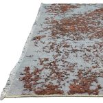277 × 186cm Ultra Vintage Hand Knotted Persian Rug – Rust & Ivory Distressed Design - Image 8