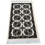 90 x 60 cm Cream Bukhara Design Accent Rug - Image 2