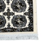 90 x 60 cm Cream Bukhara Design Accent Rug - Image 5