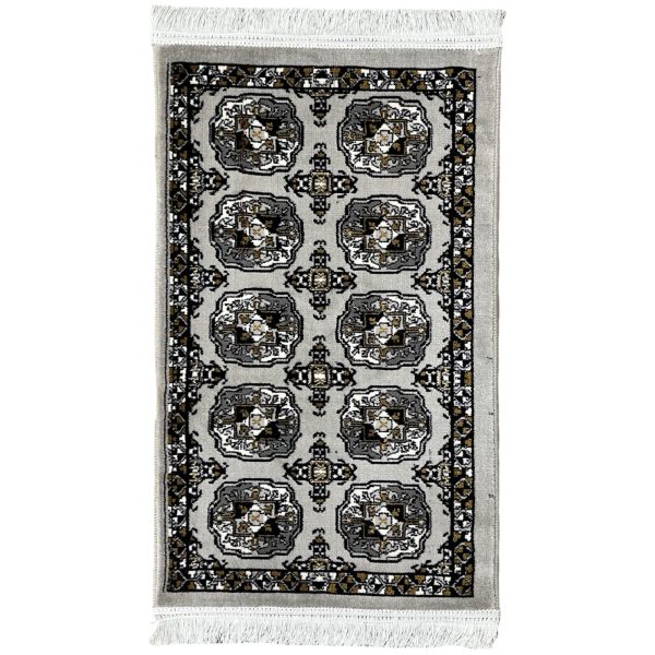 90 x 60 cm Grey Bukhara Design Accent Rug