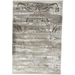 300 x 200cm Turkish Vintage Medallion Design Rug – Brown& Ivory Vintage Wash