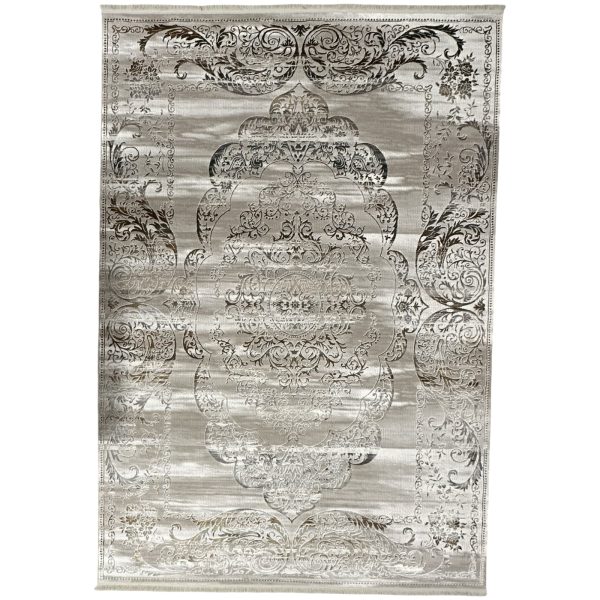 300 x 200cm Turkish Vintage Medallion Design Rug – Brown& Ivory Vintage Wash