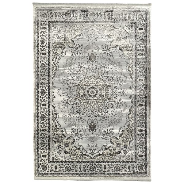 300 x 200cm Persian Vintage Mashad Design Grey And Silver Rug