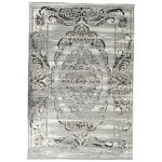 300 x 200cm Turkish Big Medallion Design Grey Runner Rug
