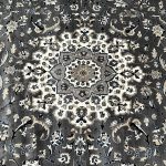 300 x 200cm Persian Kashan Medallion Design Grey Rug - Image 6