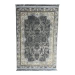 150 × 100cm Low-Contrast Grey Persian Floral Rug