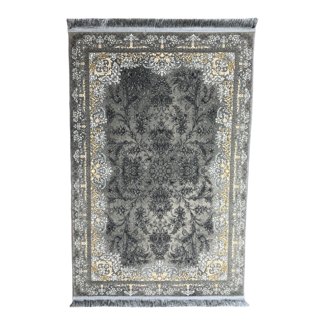 1-Large-8 150 × 100cm Low-Contrast Grey Persian Floral Rug