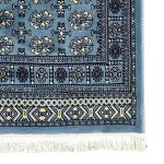 1000 x 80cm Blue Bukhara Design Extra Long Runner Rug - Image 8