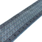 1000 x 80cm Blue Bukhara Design Extra Long Runner Rug - Image 4