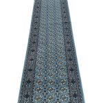 1000 x 80cm Blue Bukhara Design Extra Long Runner Rug - Image 3