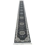 1000 x 80cm Grey Persian Isfahan Design Long Runner Rug