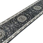 1000 x 80cm Grey Persian Isfahan Design Long Runner Rug