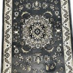 1000 x 80cm Grey Persian Isfahan Design Long Runner Rug