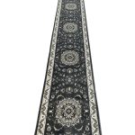 1000 x 80cm Grey Persian Isfahan Design Long Runner Rug