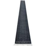 1000 x 80cm Grey Bukhara Design Extra Long Runner Rug