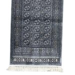1000 x 80cm Grey Bukhara Design Extra Long Runner Rug - Image 6