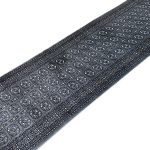 1000 x 80cm Grey Bukhara Design Extra Long Runner Rug - Image 4