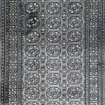 1000 x 80cm Grey Bukhara Design Extra Long Runner Rug - Image 5