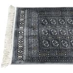 1000 x 80cm Grey Bukhara Design Extra Long Runner Rug - Image 8
