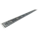 1000 x 80cm Grey Persian Floral Medallion Runner Rug
