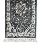 1000 x 80cm Grey Persian Floral Medallion Runner Rug