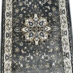 1000 x 80cm Grey Persian Floral Medallion Runner Rug