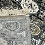 Decorative Charcoal Medallion Runner Rug