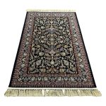 150 × 100cm Golden Bloom on Midnight Ground Persian Rug - Image 2