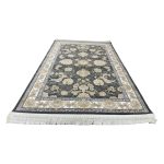 150 × 100cm Regal Bloom Grey & Ivory Traditional Rug