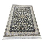 150 × 100cm Elegant Ivory & Grey Persian Floral Design Rug - Image 2