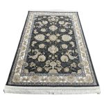 150 × 100cm Regal Bloom Grey & Ivory Traditional Rug