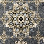 150 × 100cm Gold & Grey Medallion Classic Rug - Image 5