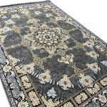 150 × 100cm Gold & Grey Medallion Classic Rug - Image 4