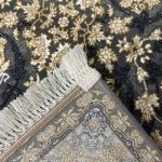 150 × 100cm Elegant Ivory & Grey Persian Floral Design Rug - Image 6