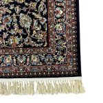 150 × 100cm Golden Bloom on Midnight Ground Persian Rug - Image 6