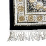 150 × 100cm Ornate Floral Symphony in Grey & Gold Persian Rug - Image 6