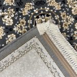 150 × 100cm Persian Floral Garden Rug in Ivory & Charcoal