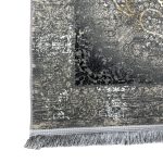 150 × 100cm Vintage Grey Floral Medallion Rug - Image 6