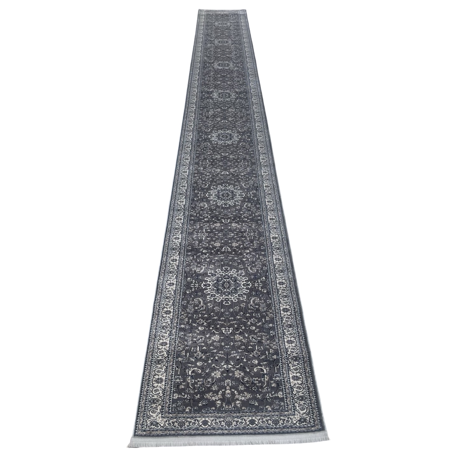 8 meter _1 800 x 80cm Grey Persian Style Hallway Runner Rug – Extra Long Vintage Carpet