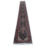 800 x 80cm Navy Persian Heriz Design Long Runner Rug