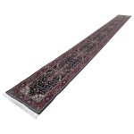 800 x 80cm Navy Persian Heriz Design Long Runner Rug - Image 2