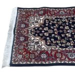 800 x 80cm Navy Persian Heriz Design Long Runner Rug - Image 7