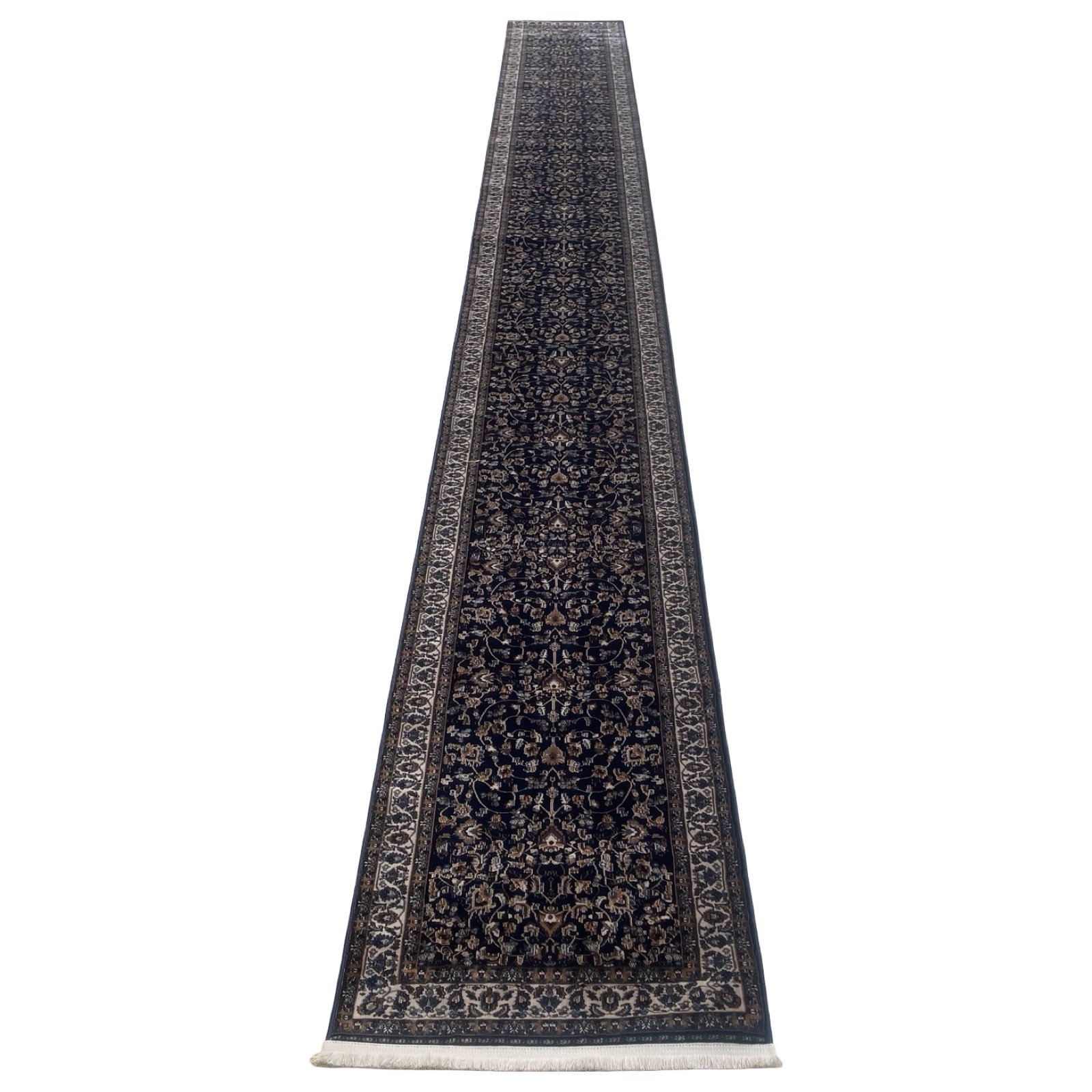 8 meter _56 800 x 80cm Navy All over Design Long Runner Rug