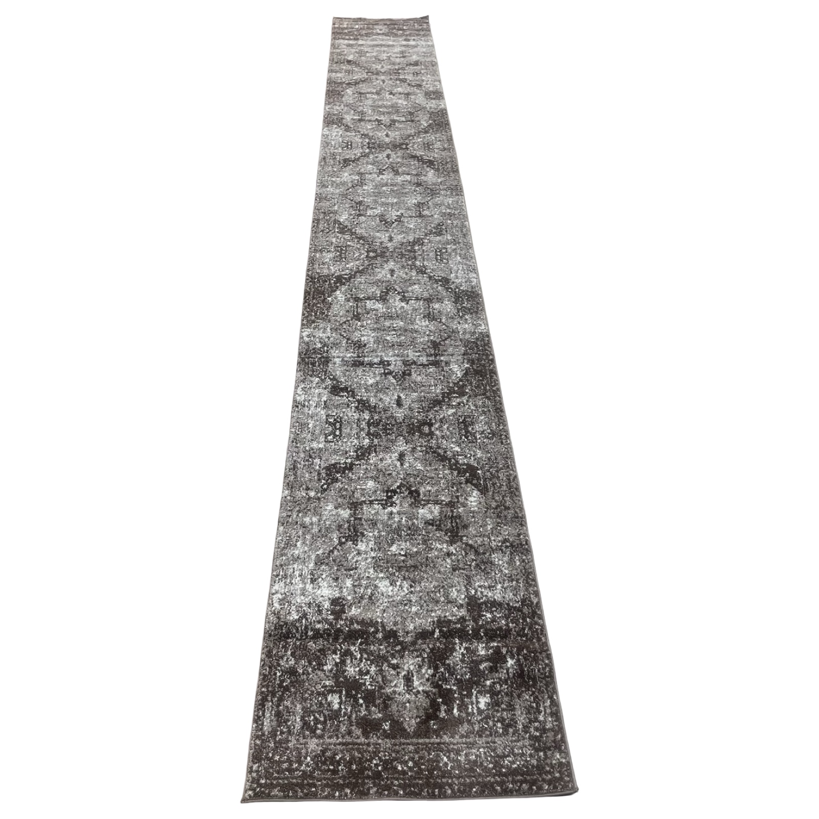 8 meter _92 800 x 80cm Beige Vintage Medallion Design Runner Rug - Image 1