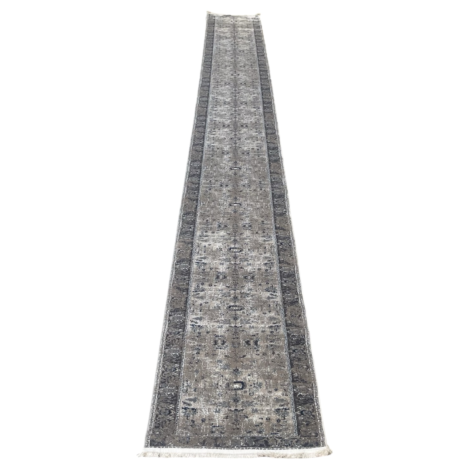 8 meter abc_18 800 x 80cm Beige-Grey Vintage Distressed Long Runner Rug - Image 1