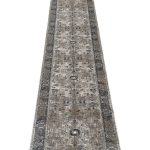 800 x 80cm Beige-Grey Vintage Distressed Long Runner Rug