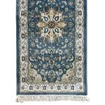 800 x 80cm Blue Floral Medallion Design Long Runner Rug