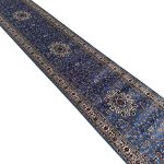 800 x 80cm Blue Oriental Medallion Design Long Runner Rug - Image 4