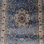 800 x 80cm Blue Oriental Medallion Design Long Runner Rug - Image 3